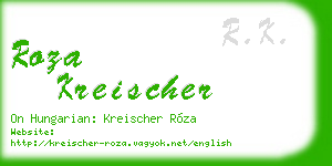 roza kreischer business card